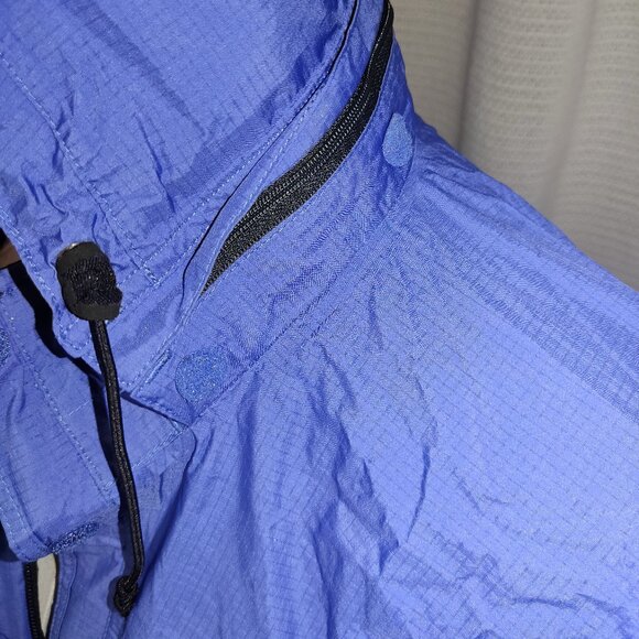 REI Elements E1 Hooded Blue Rain Jacket | Zipper | Vents | Waterproof | Medium - Picture 16 of 16